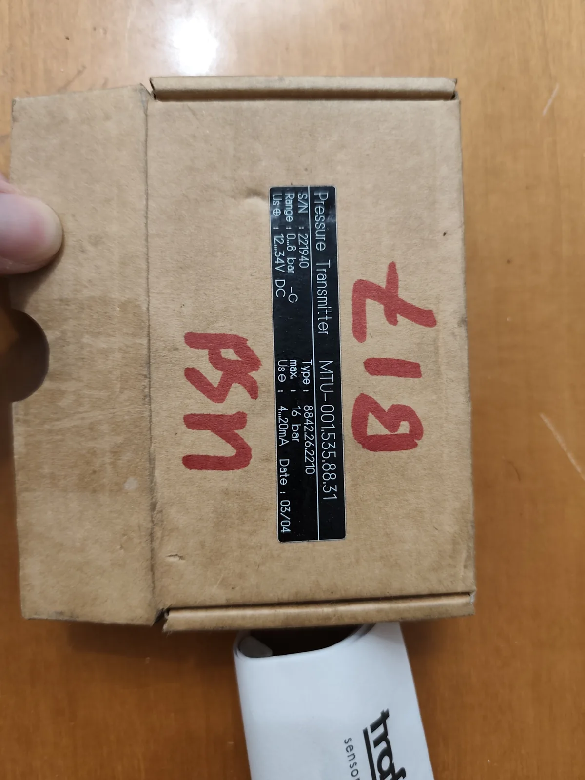 MTU 001 535 88 31 Pressure Transmitter (Trafag 8842.26.2210, 0–8 bar, 4–20 mA)