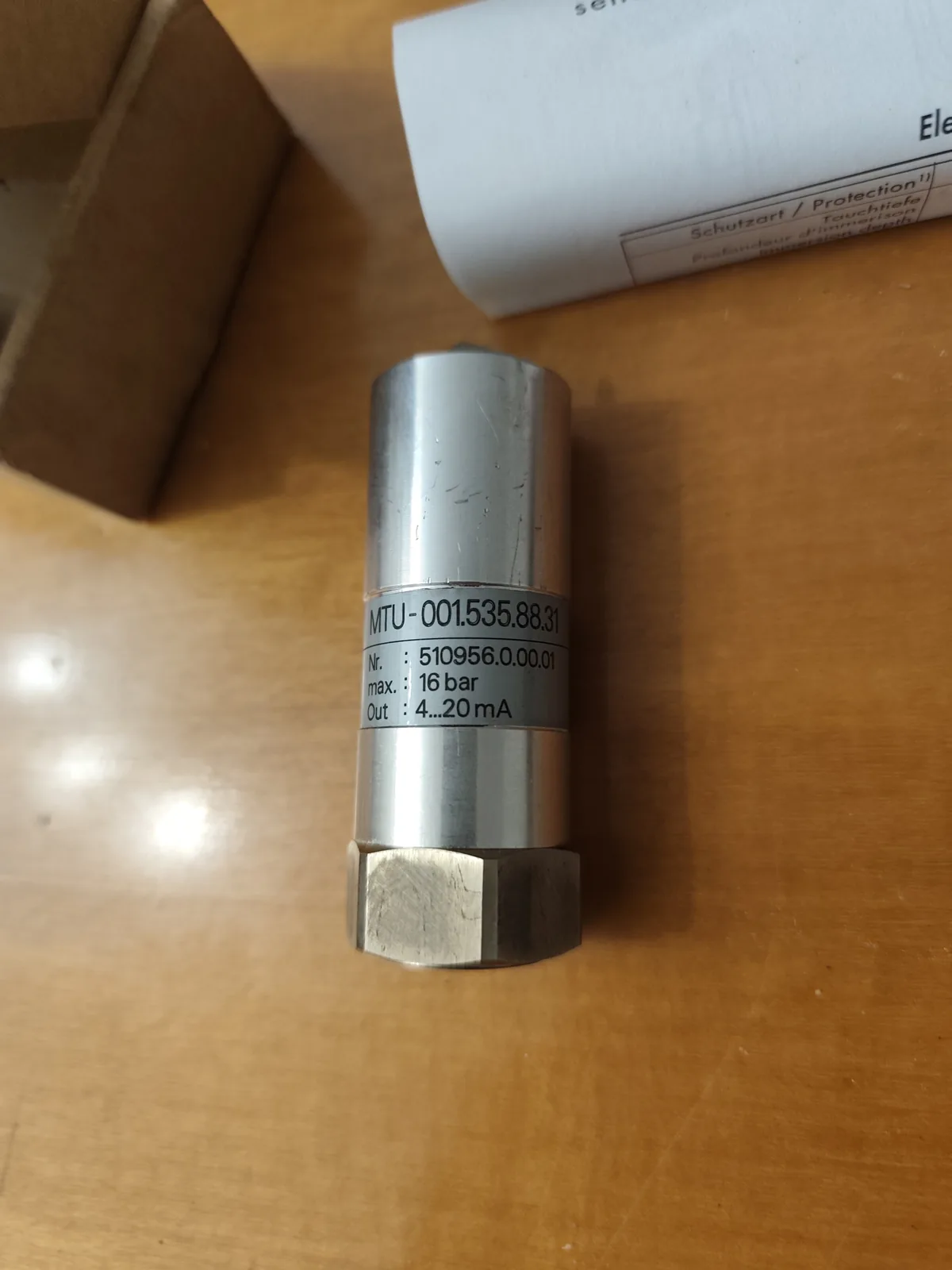 MTU 001 535 88 31 Pressure Transmitter (Trafag 8842.26.2210, 0–8 bar, 4–20 mA)