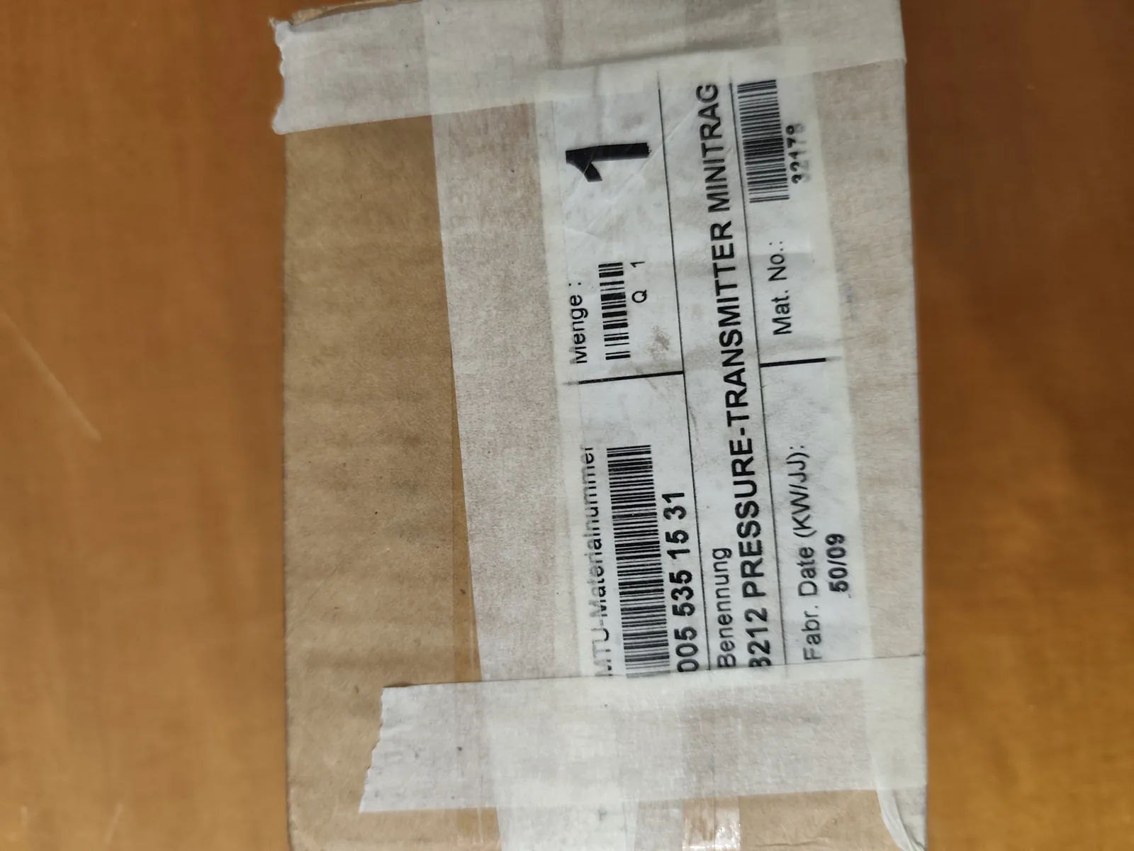 MTU 005 535 15 31 Pressure Transmitter 8212 Minitrag (0–50 bar, 4–20 mA)